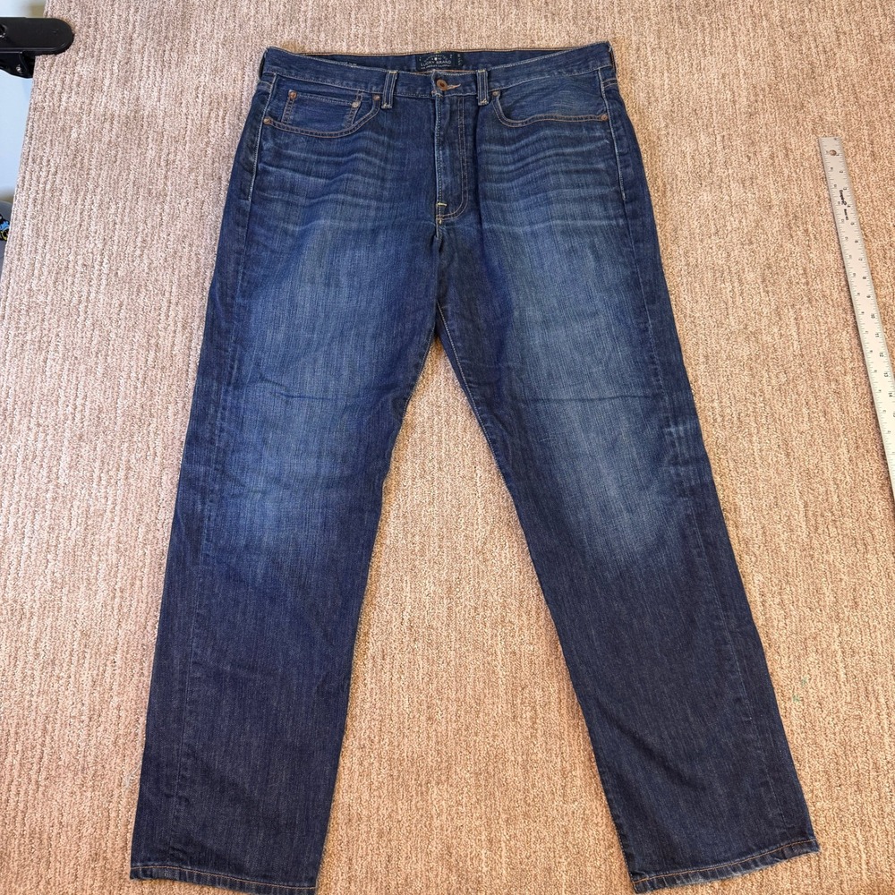 Lucky Brand 121 Heritage Slim Jeans Mens 36x30 Dark Wash Blue Denim C530200